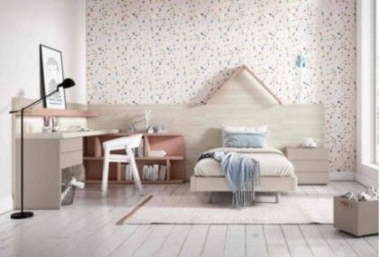 Dormitorio juvenil con zona de estudio, Mod. Gadget