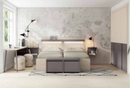 Dormitorio juvenil con 2 camas individuales, Mod. Mofli