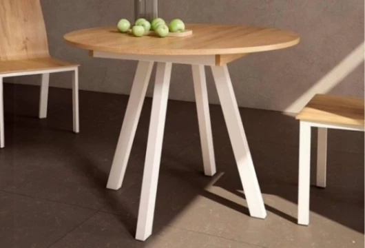 Mesa de comedor Ø 90 extensible, Mod. Liora Mesas de comedor en Bilbao