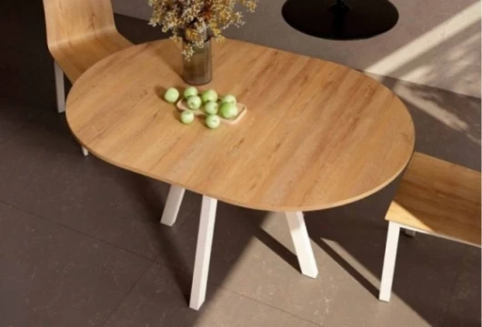 Mesa de comedor Ø 90 extensible, Mod. Liora Mesas de comedor en Bilbao