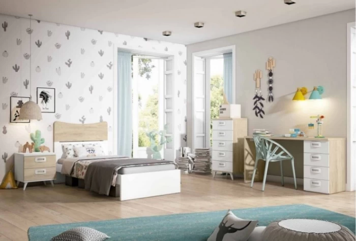 Dormitorio juvenil con cama individual, Mod. Willson Dormitorio Completo juvenil en Bilbao