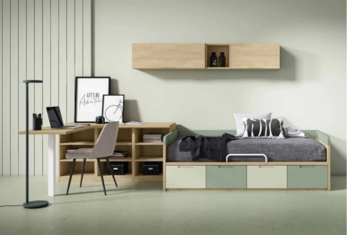 Dormitorio juvenil con sobre angular Mod. Sparkle Dormitorio Completo juvenil en Bilbao