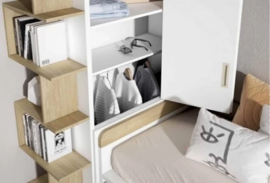 Dormitorio juvenil con armario estanteria arcon Mod.Cloak Dormitorio Completo juvenil en Bilbao