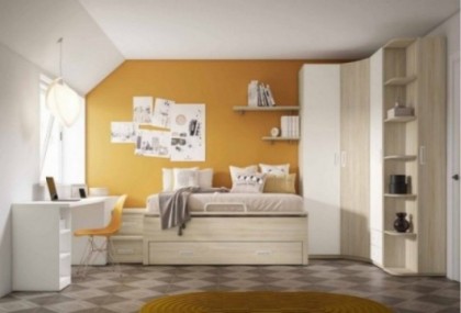 Dormitorio juvenil armario rincon con terminal Mod. Noceda Dormitorio Completo juvenil en Bilbao