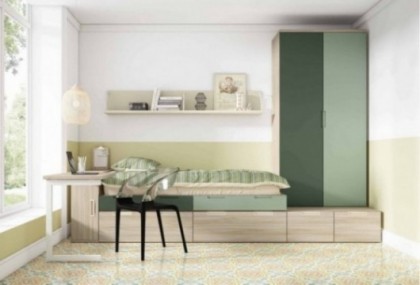 Dormitorio juvenil completo, Mod. Nala Dormitorio Completo juvenil en Bilbao