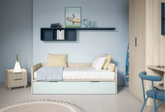 Dormitorio juvenil compacto y escritorio completo Mod. Rison Dormitorio Completo juvenil en Bilbao