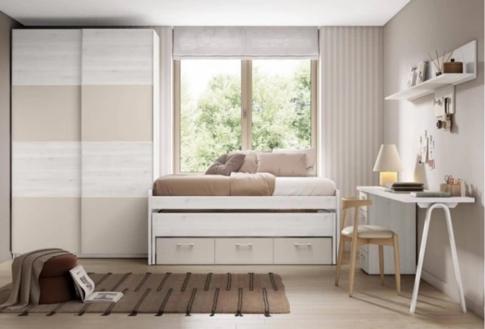 Dormitorio juvenil con armario, Mod. Grisco Dormitorio Completo juvenil en Bilbao