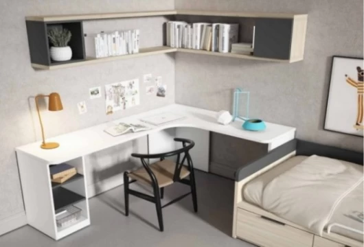 Dormitorio juvenil con mesa rincón Mod. Phineas Dormitorio Completo juvenil en Bilbao