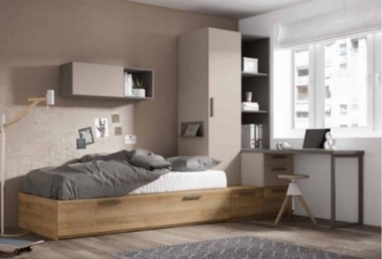 Dormitorio juvenil completo, Mod. Tarquin Dormitorio Completo juvenil en Bilbao