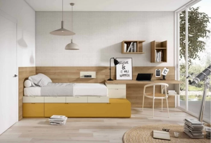 Dormitorio juvenil sin armario, Mod. Lilibit Dormitorio Completo juvenil en Bilbao
