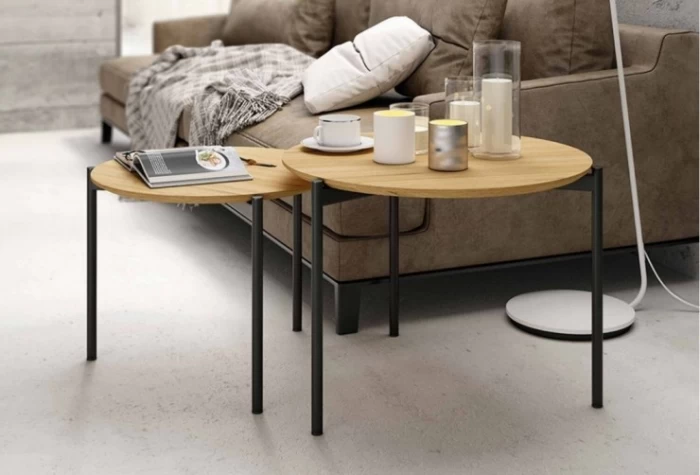 Juego de 2 mesas Ø 50--Ø 60 , Mod. Sumatra Mesas auxiliares en Bilbao