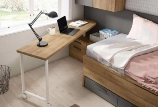 Dormitorio juvenil RYDER con bicama y escritorio giratorio Dormitorio Completo juvenil en Bilbao