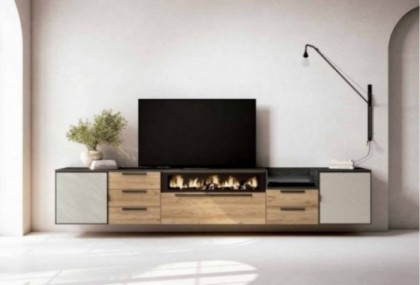 Mueble de salón de 330 cm, Mod. Vasilis Muebles de TV en Bilbao