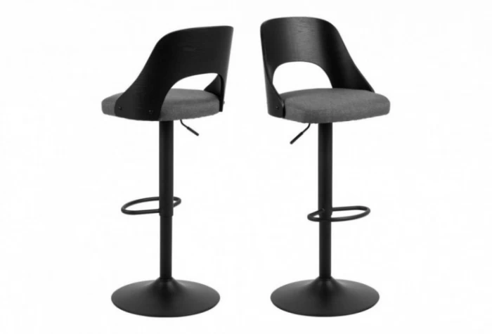 Taburete tapizado gris, Mod. Lucky Taburetes de Comedor en Bilbao