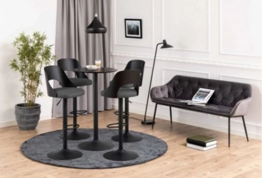 Taburete tapizado gris, Mod. Lucky Taburetes de Comedor en Bilbao