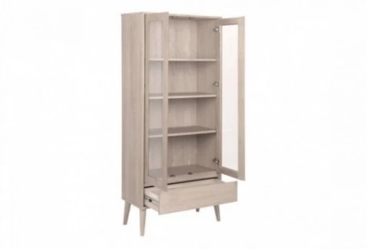 Vitrina de 80 cm con 2 puertas y 1 cajón, Mod. Mank Vitrinas de salón en Bilbao