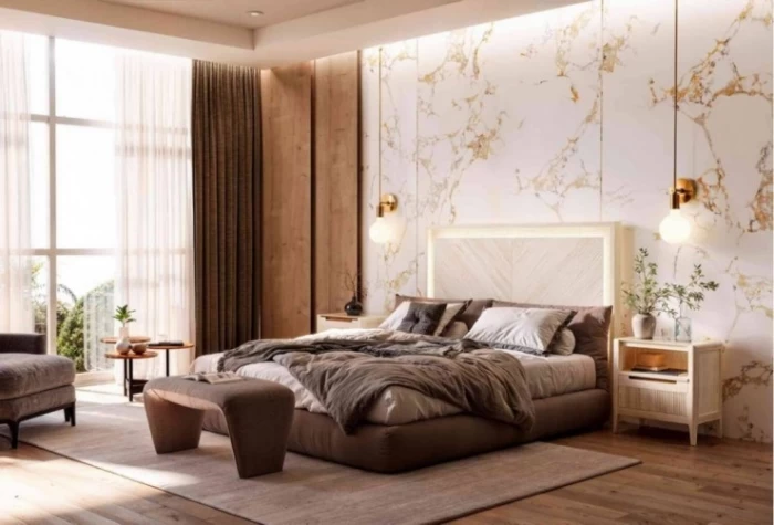 Cabecero cama y 2 mesitas Tallin 2 Conjuntos Dormitorio en Bilbao