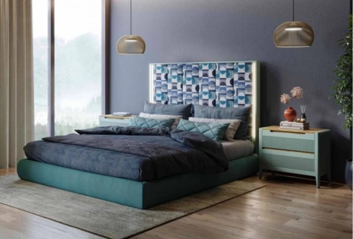 Cabecero cama y 2 mesitas, Mod. Tallin 3 Conjuntos Dormitorio en Bilbao