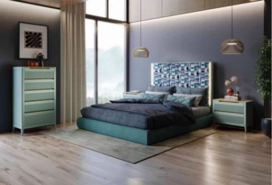 Cabecero cama y 2 mesitas, Mod. Tallin 3 Conjuntos Dormitorio en Bilbao