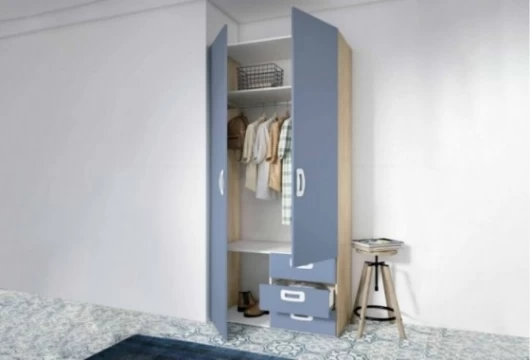 Dormitorio juvenil con cama individual, Mod. Forky Dormitorio Completo juvenil en Bilbao