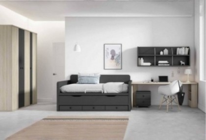 Dormitorio juvenil completo, Mod. Alistair Dormitorio Completo juvenil en Bilbao