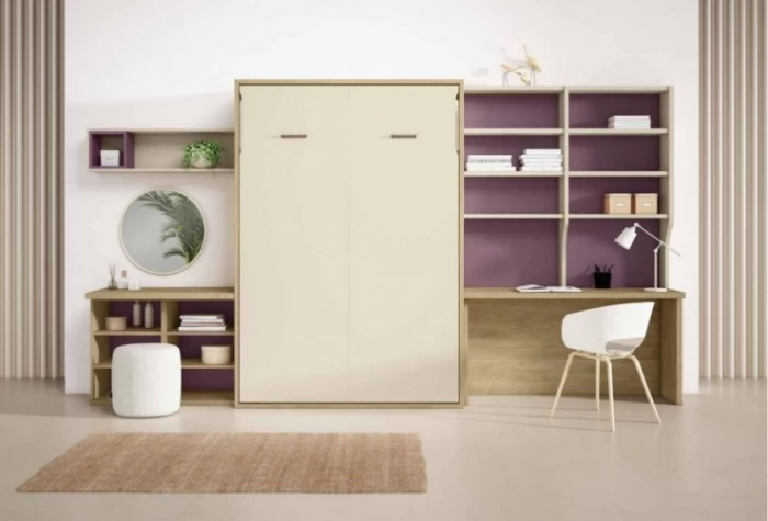 Dormitorio juvenil con cama abatible vertical, Mod. Garraza Camas abatibles en Bilbao