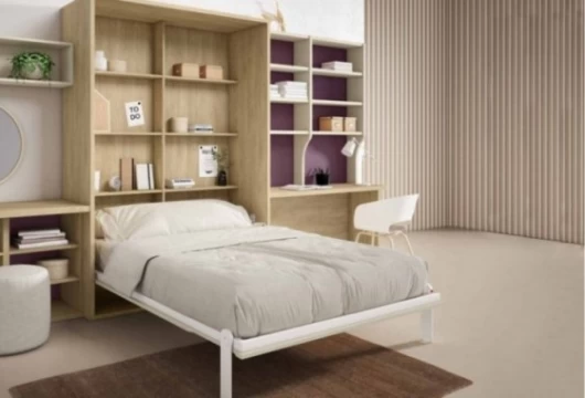 Dormitorio juvenil con cama abatible vertical, Mod. Garraza Camas abatibles en Bilbao