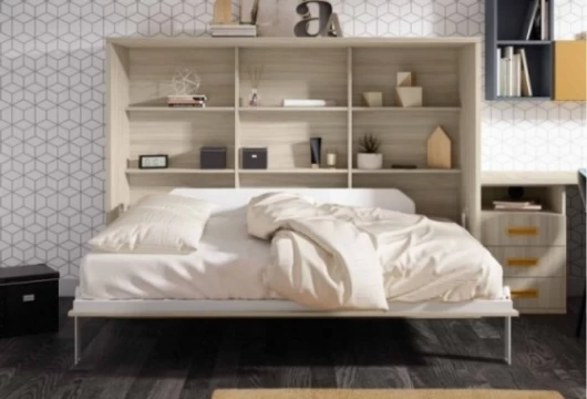 Dormitorio juvenil con cama abatible horizontal, Mod. Fuli Camas abatibles en Bilbao