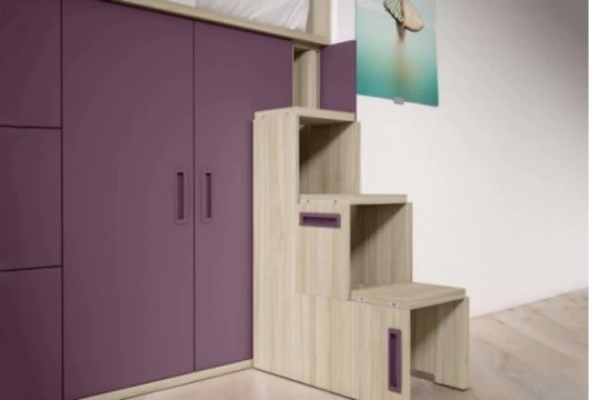 Dormitorio juvenil con litera block, Mod. Gord