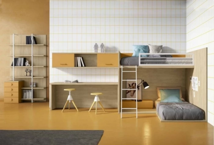 Dormitorio juvenil con litera, Mod. Izzy