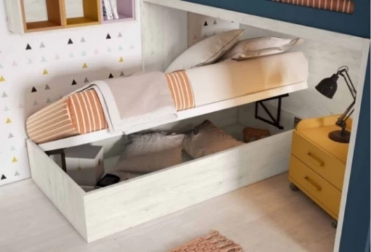 Dormitorio juvenil con litera, Mod. Megara