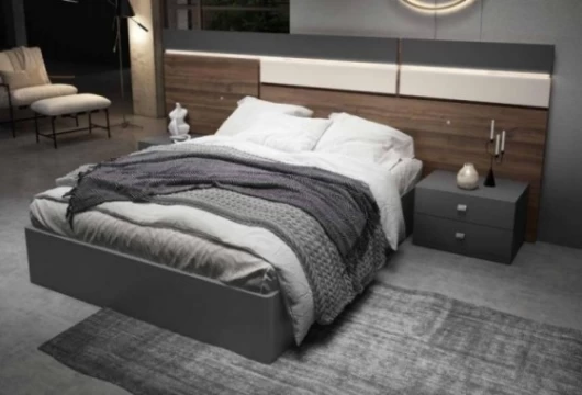 Bancada redondeada con arcón batiente, Mod. Glicerio Bancadas de cama en Bilbao