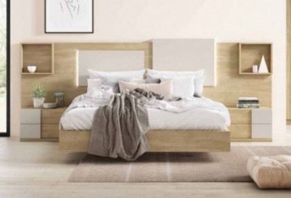 Cabecero de cama y 2 mesitas Mod. Andria Conjuntos Dormitorio en Bilbao