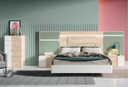 Cabecero de cama y 2 mesitas Mod. Forli Conjuntos Dormitorio en Bilbao