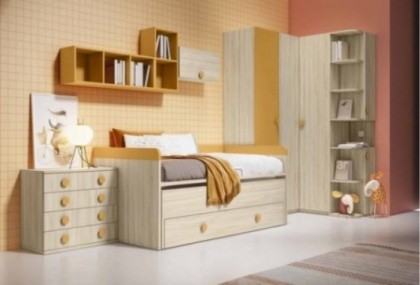 Dormitorio juvenil con armario rincon y comoda Mod. Ben Dormitorio Completo juvenil en Bilbao