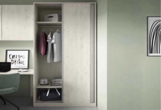 Dormitorio juvenil puente, compacto y armario corredero Mod. Flynn Dormitorio Completo juvenil en Bilbao