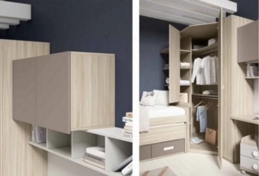 Dormitorio juvenil armario rincon escritorio con panel Mod. Dagger Dormitorio Completo juvenil en Bilbao