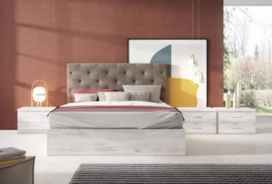 Bancada cuadrada con arcón batiente, Mod. Olibrio Bancadas de cama en Bilbao