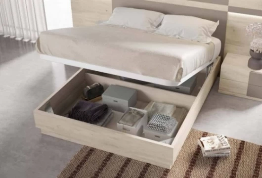 Bancada cuadrada con arcón batiente, Mod. Julio Bancadas de cama en Bilbao