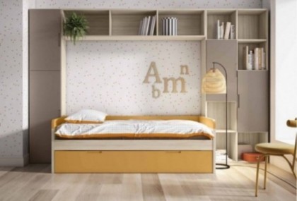 Dormitorio juvenil puente con nido Mod. Louie Dormitorio Completo juvenil en Bilbao