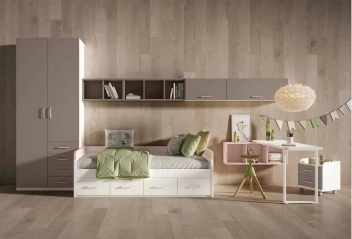 Dormitorio juvenil con nido y armario Mod. Sox Dormitorio Completo juvenil en Bilbao