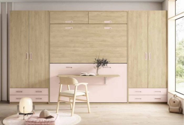 Dormitorio juvenil doble cama abatible horizontal Mod. Dodo Camas abatibles en Bilbao