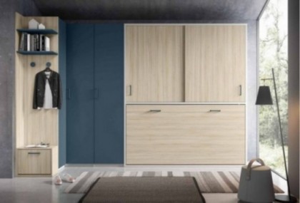 Dormitorio juvenil cama abatible horizontal alta Mod. Mirabel Camas abatibles en Bilbao