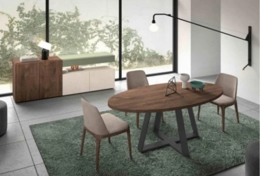 Mesa de comedor ovalada fija, Mod. Izaro Mesas de comedor en Bilbao