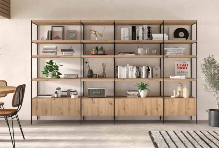 Estantería metálica de 305 cm, Mod. Tres Estanterias de salon en Bilbao