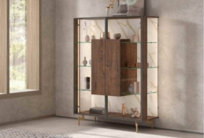 Vitrina de cristal de 120 cm, Mod. Fiji Vitrinas de salón en Bilbao