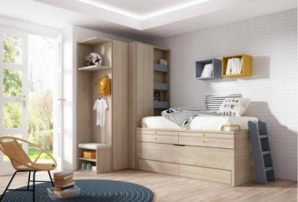 Dormitorio juvenil completo, Mod. Rubble Dormitorio Completo juvenil en Bilbao