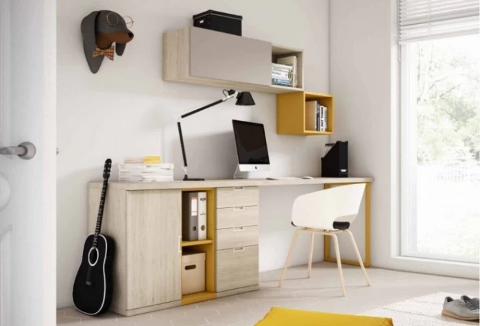 Escritorio juvenil con estantes, Mod. Betina