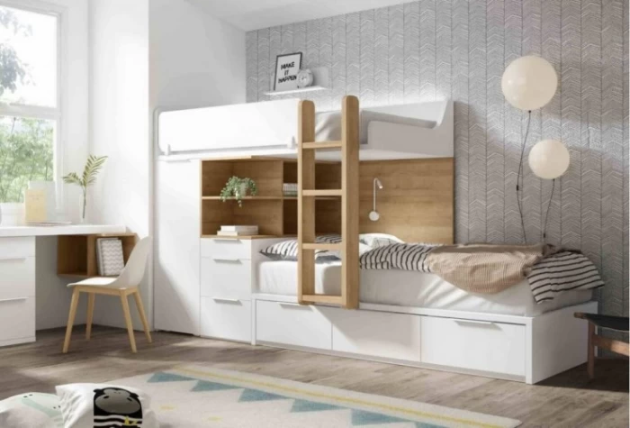 Dormitorio juvenil tren sin armario, Mod. Abbey