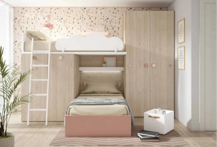 Dormitorio juvenil con cama arcón, Mod. Aerith